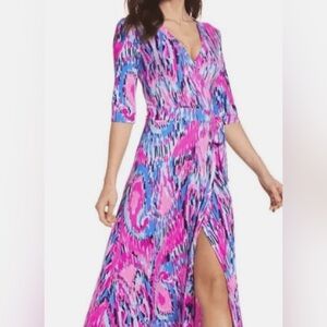 Lilly Pulitzer Pink and Midi Dress